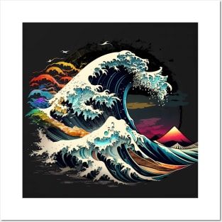The great wave - cosmic edition Posters and Art